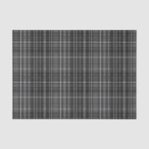 Black & Grey Tartan Plaid Pattern Print Tissue Paper