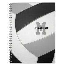 black grey team colours girls boys volleyball
