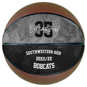 Black grey team colours sports season keepsake  basketball