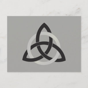 Black Grey Trinity Knot Celtic Postcard