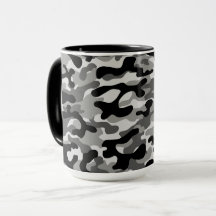 Black Grey Urban Camouflage Pattern 