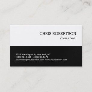 Black Grey White Classical Standard Business Card