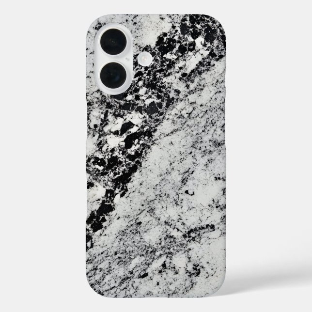 Black, Grey & White Granite  Case-Mate iPhone Case (Back)
