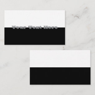 Black Grey White Text And Solid Colours Design Business Card