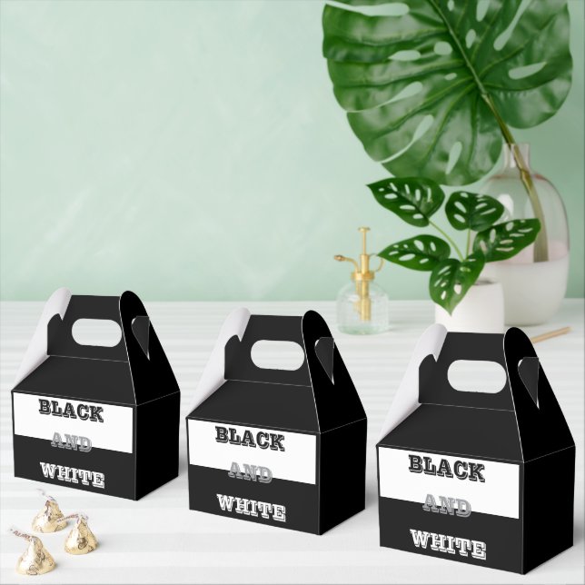 Black Grey White Text And Solid Colours Design  Favor Box (Multiple)