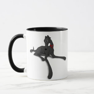 Black Greyhound Art Mug