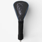 Black Greyhound Dog Art Golf Driver Cover