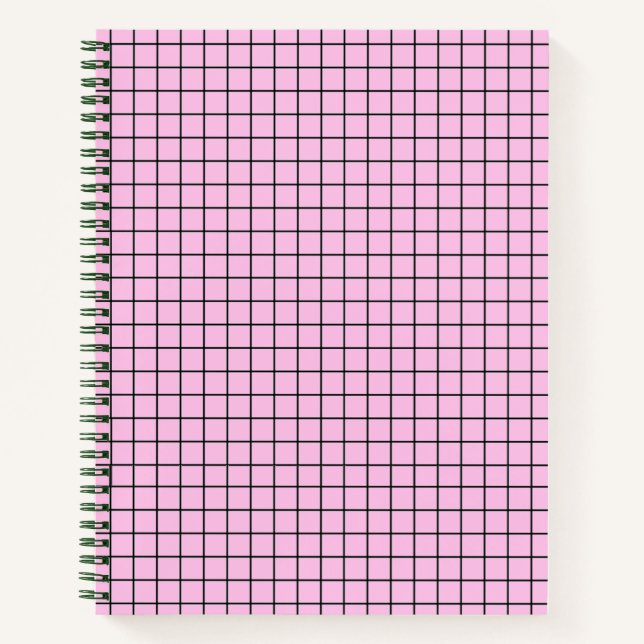 Black Grid College ruled Notebook (Front)