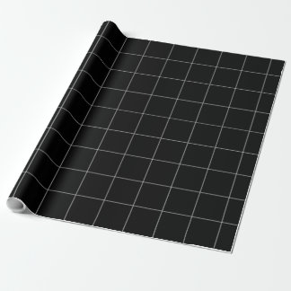Black Grid Wrapping Paper