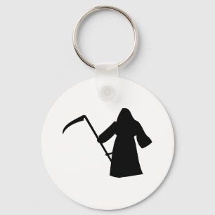black grim reaper death icon keychain