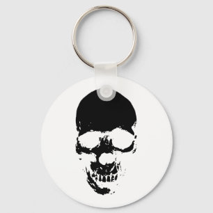 Black Grim Reaper Skull Keychain