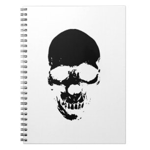 Black Grim Reaper Skull Notebook