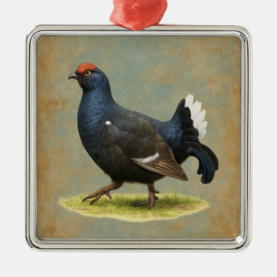 Black Grouse design Christmas tree decoration