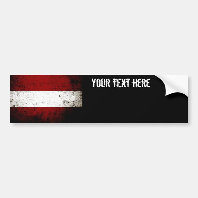 Black Grunge Austria Flag Bumper Sticker (Front)
