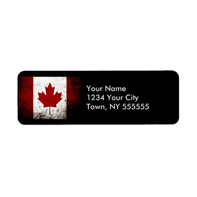 Black Grunge Canada Flag (Front)