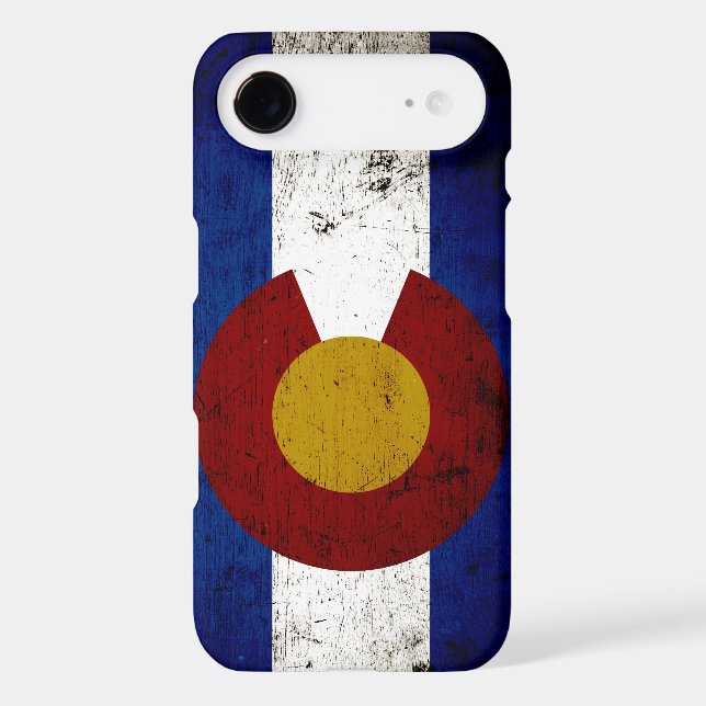 Black Grunge Colorado State Flag Case-Mate iPhone Case (Back)