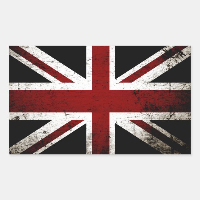 Black Grunge England Flag 3 Sticker (Front)
