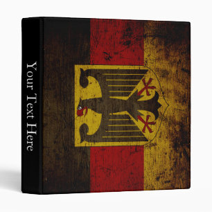 Black Grunge Germany Flag Binder