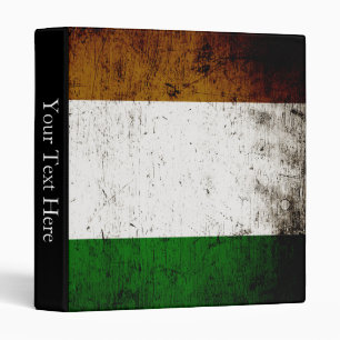 Black Grunge Ireland Flag Binder