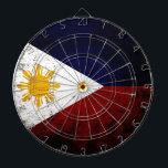Black Grunge Philippines Flag Dartboard<br><div class="desc">Feel free to modify the design according to your own preferences. You may change the design location, orientation, background colours and size. Also, you may add your own text, or slogan set its font, location and size, all in order to create the ultimate personal gift for you and your loved...</div>