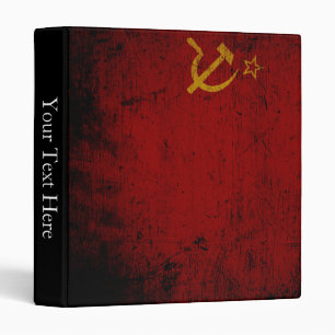 Black Grunge Soviet Union Flag Binder