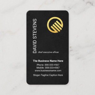 Black Grunge Stylish Your Name Layout Business Card