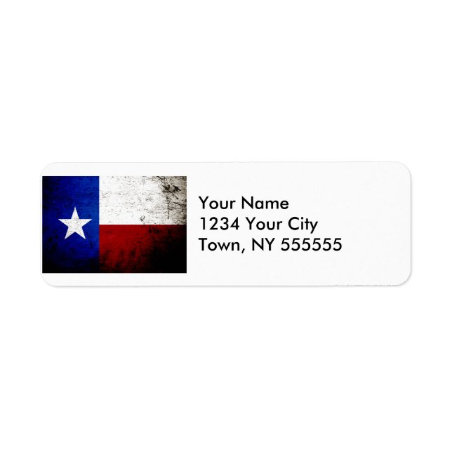 Black Grunge Texas State Flag (Front)