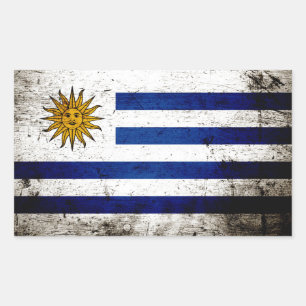Black Grunge Uruguay Flag Sticker