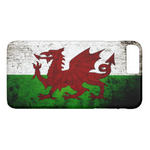 Black Grunge Wales Flag Case-Mate iPhone Case