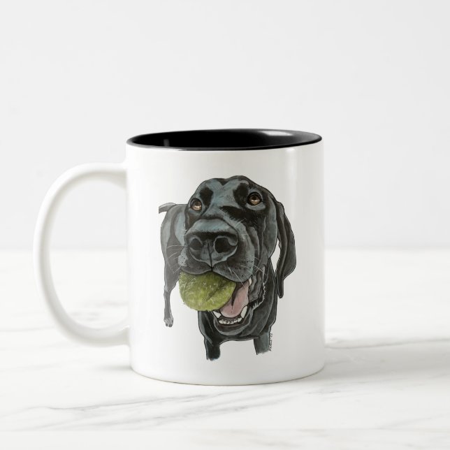 Black GSP tennis ball mug (Left)