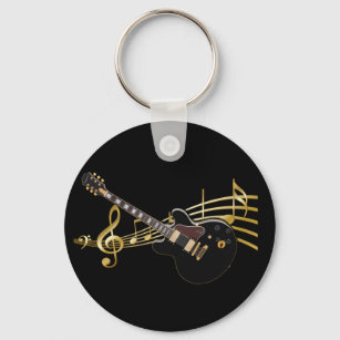 Name on guitar on sale keychain