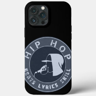 Black Guy in Hoodie Rapping on the Mic iPhone 13 Pro Max Case