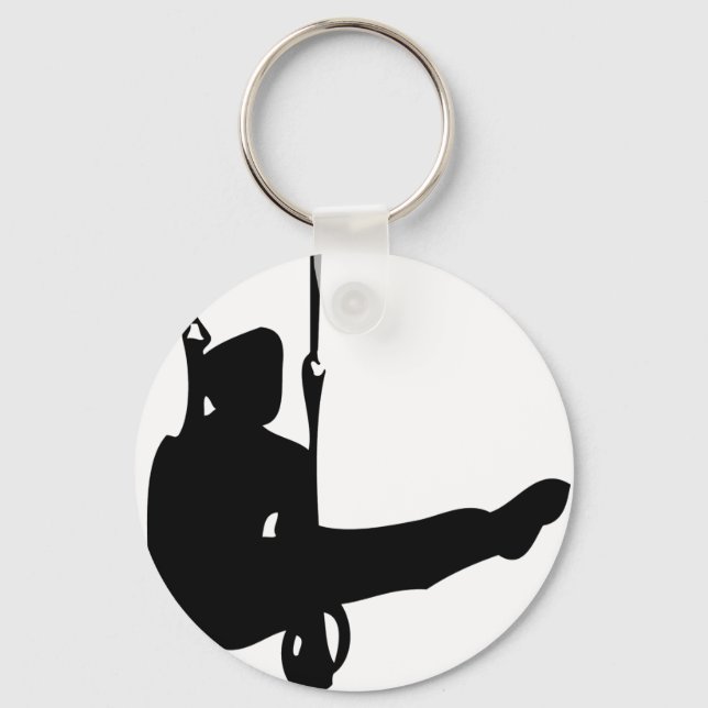 black gymnast icon keychain (Front)