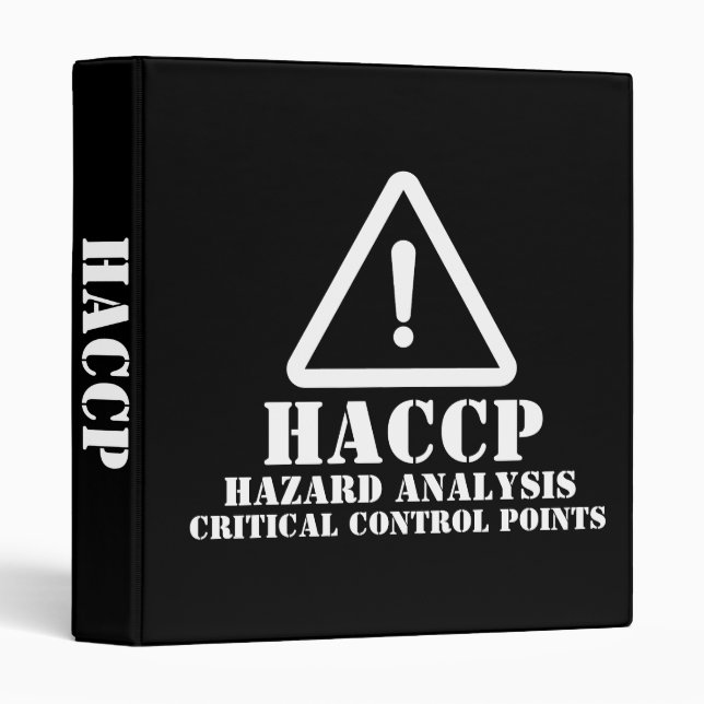 Black HACCP Hazard Analysis Binder (Front/Spine)