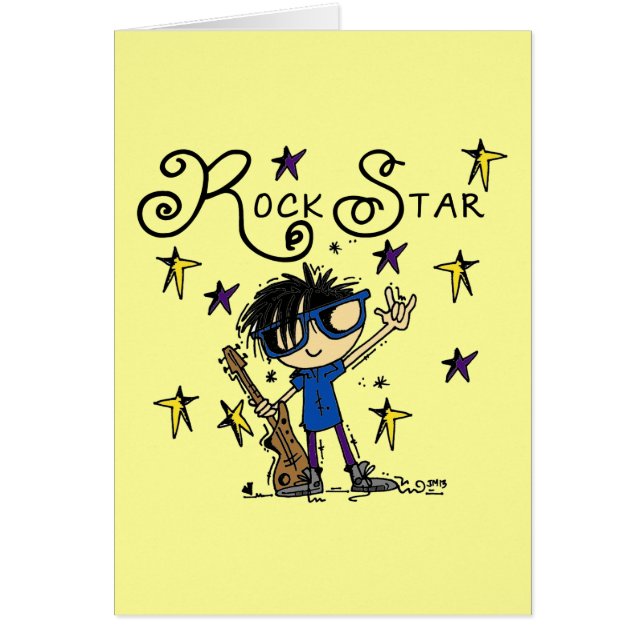 Black Hair Boy Rock Star (Front)