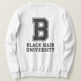 Black Hair College Letter Custom Sweatshirt
