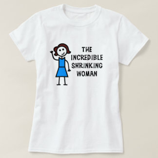Black Hair Incredible Shrinking Woman T-Shirt