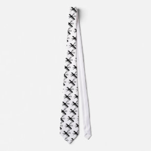black hairdresser comb scissors tie