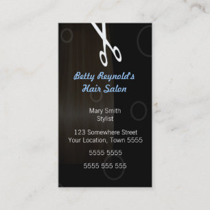 Black Hairdressing Business Card