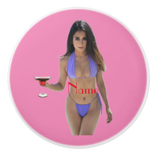 Black-haired Bikini Beauty Thunder_Cove Ceramic Knob
