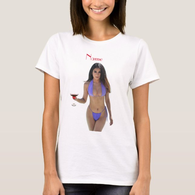 Black-haired Bikini Beauty Thunder_Cove  T-Shirt (Front)