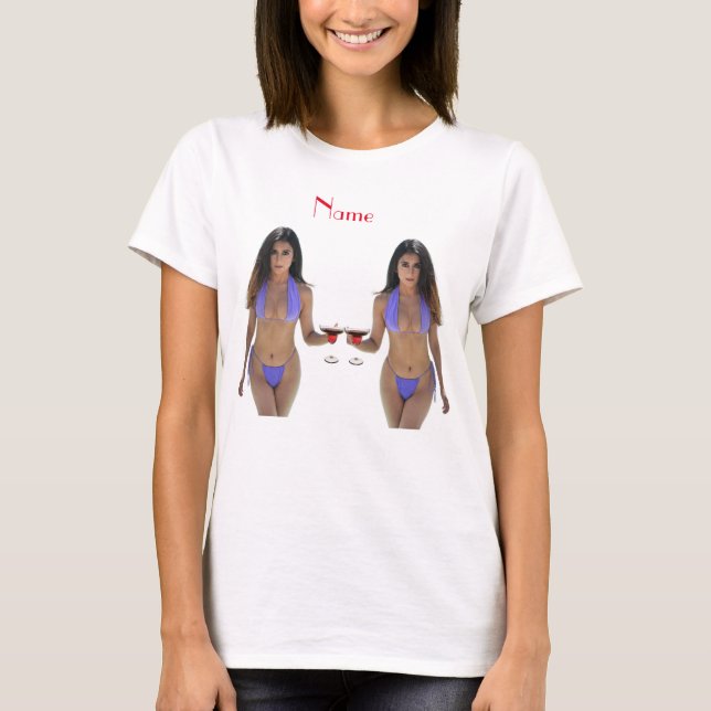 Black-haired Bikini Beauty Thunder_Cove  T-Shirt (Front)