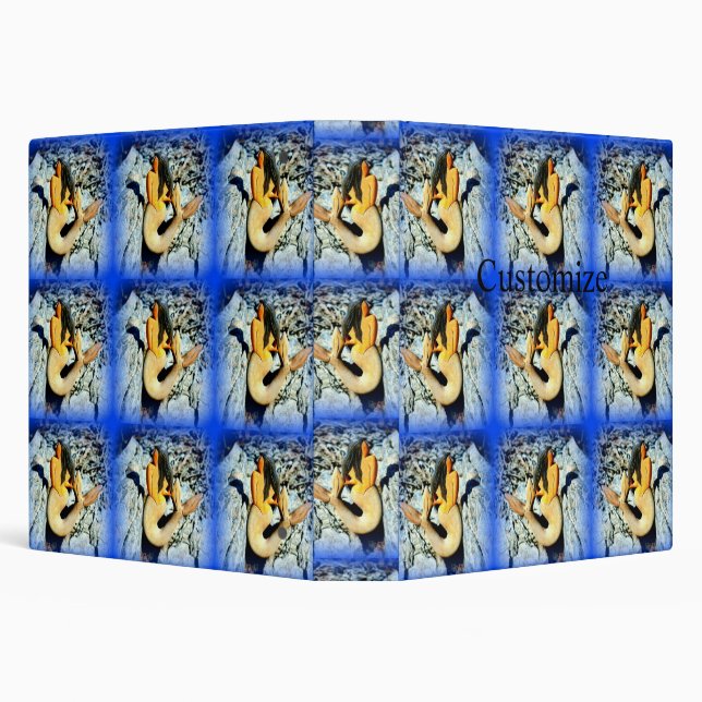 black-haired mermaid blue binder (Background)