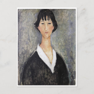 Black Haired Young Girl, Modigliani Postcard