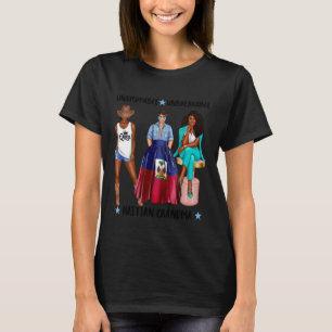 Black Haitian Grandma With Afro Strong Patriotic T-Shirt