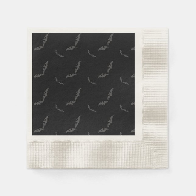 black Halloween/bat  Napkins (Front)