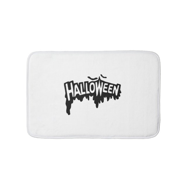 Black Halloween Bath Mat (Front)