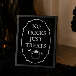 Black Halloween Goth Baby Shower Favour Poster