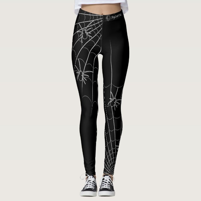 Black Halloween Leggins Leggings (Front)