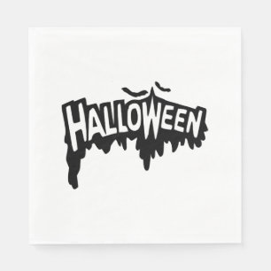 Black Halloween Napkin